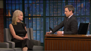 Watch Kellyanne Conway Respond to the Allegations About Russia and Donald Trump on <i>Late Night with Seth Meyers</i>